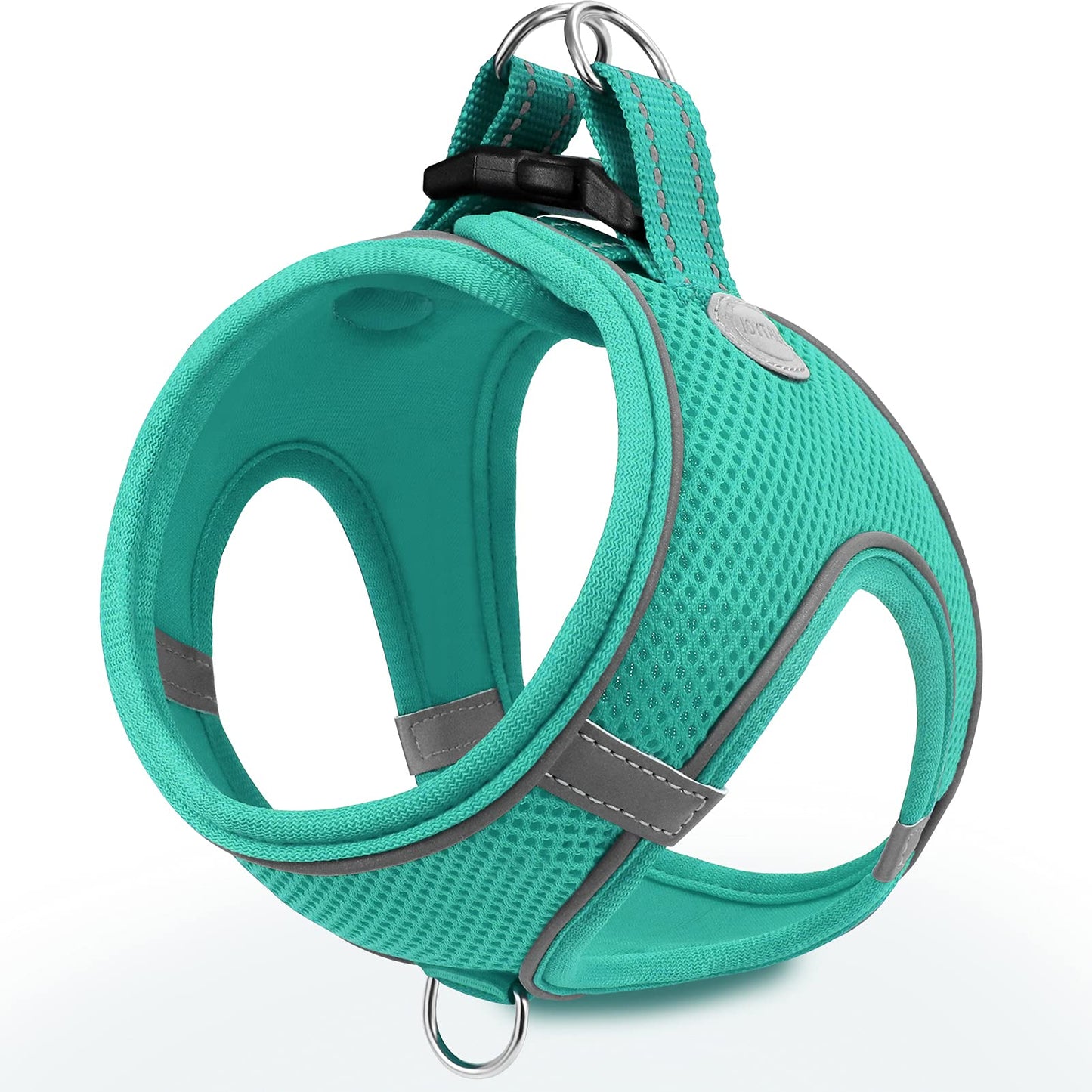 Joytale Small Dog Harness, Breathable Mesh Step-in Vest, Reflective Soft Padded Harnesses for Small and Medium Dogs, Teal, M