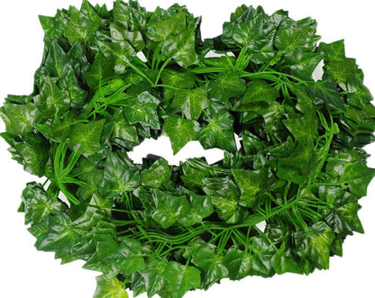 12 Pack 84 Ft Artificial Garland Fake Foliage Artificial Ivy Vine Ivy Leaves Garland Artificial Hanging Plants Wedding Garland for Home Decor Indoor Outdoors Wedding Wall Decor (Ivy Leaves)
