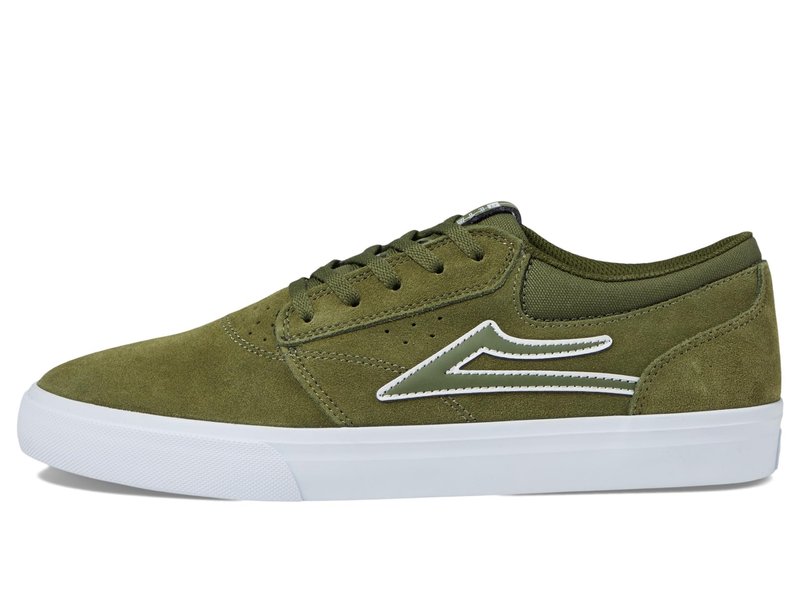 Lakai Griffin Mens Skate Shoes, Olive Suede, 7.5