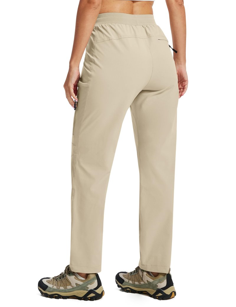 AIRIKE Women's Hiking Cargo Pants Lightweight Quick Dry Fishing Camping Travel Work Pant with 5 Pockets Khaki M