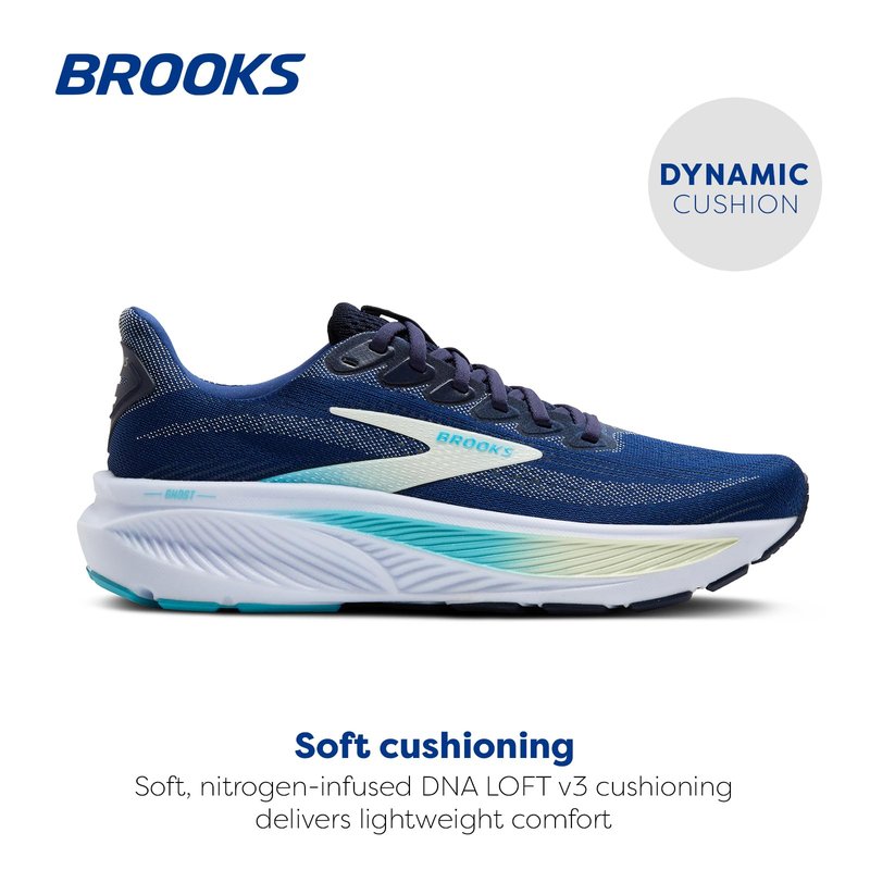 Brooks Women’s Ghost 17 Neutral Running Shoe - Navy/Green/Turquoise - 5.5 Narrow