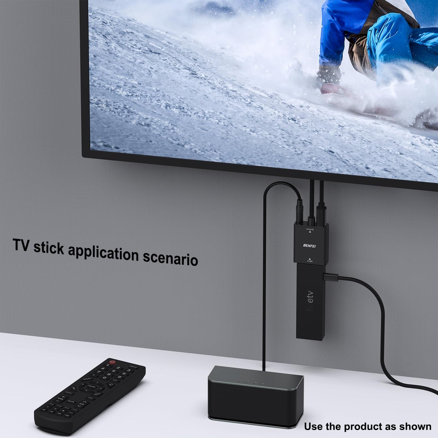 BENFEI HDMI to VGA, Uni-Directional HDMI Computer to VGA Monitor Adapter (Female to Male) with 3.5mm Audio Jack Compatible with TV Stick, Computer, Desktop, Laptop, PC, Monitor, Projector, Roku, Xbox