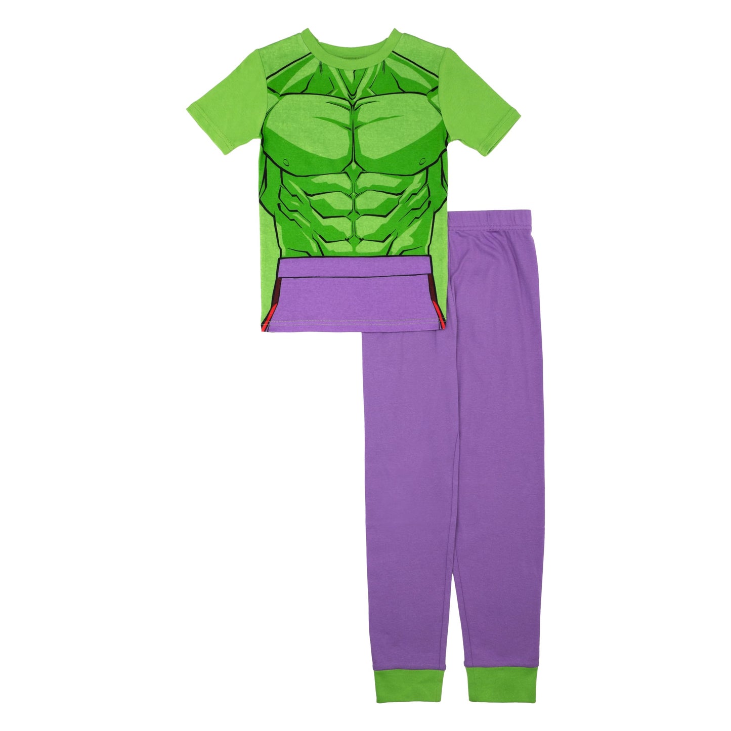 Marvel 2-Piece Snug-fit Cotton Pajama Set, Soft & Cute for Kids, Hulk Smash