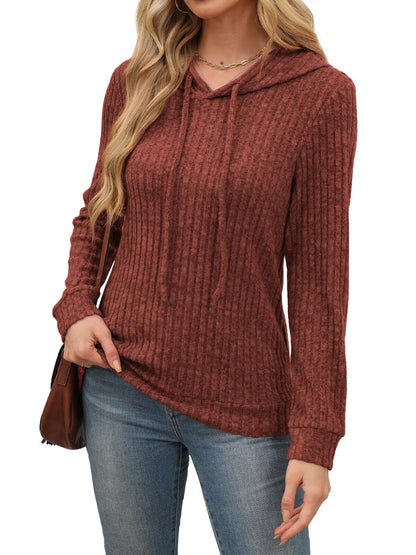 Womens Sweaters Early Fall Fashion Clothing 2025 Long Sleeve Shirts for Women Blouses Dressy Casual Hoodies Cute Tops Trendy Sweatshirts Christmas Holiday Halloween Outfits Winter Clothes Caramel L