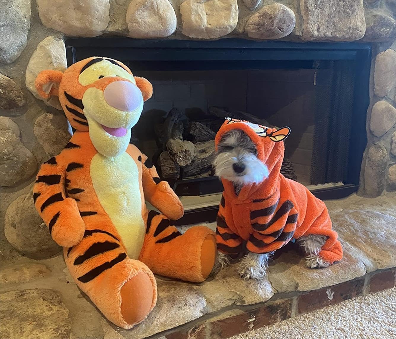 Tiger Dog Halloween Costumes - Pet Dog Costumes Cute & Funny Cosplay Clothes Coat Hoodie Jumpsuit Dress for Puppy to Large Dogs - Christmas Outfit Special Event Photo Props
