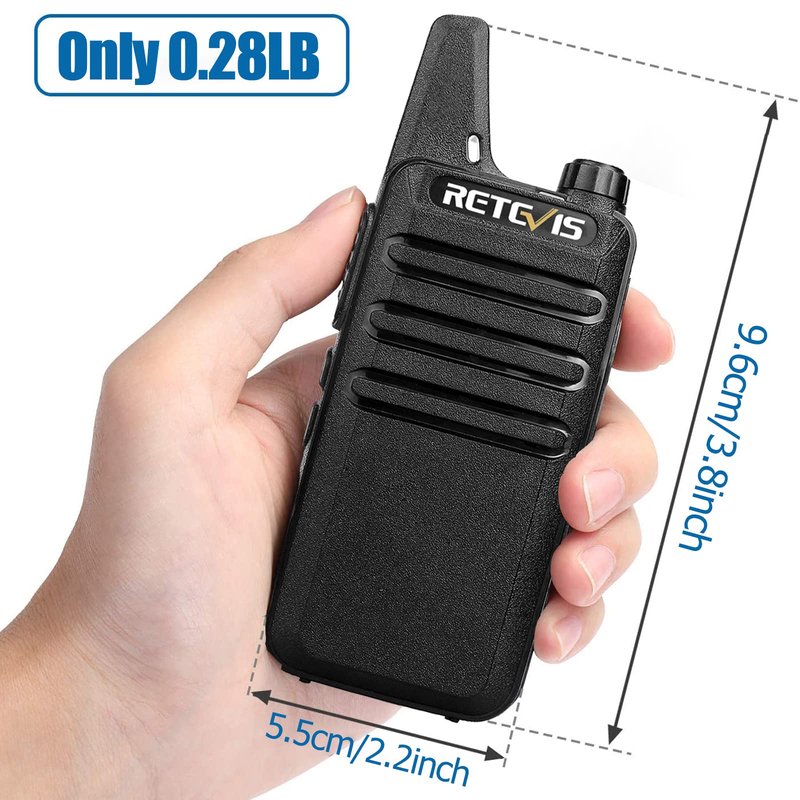 Retevis RT22 Two Way Radio (4 Pack) with VOX Earpiece, Long Range Rechargeable, Portable, Handsfree Walkie Talkie for Adults, Security Acoustic Tube Earpiece