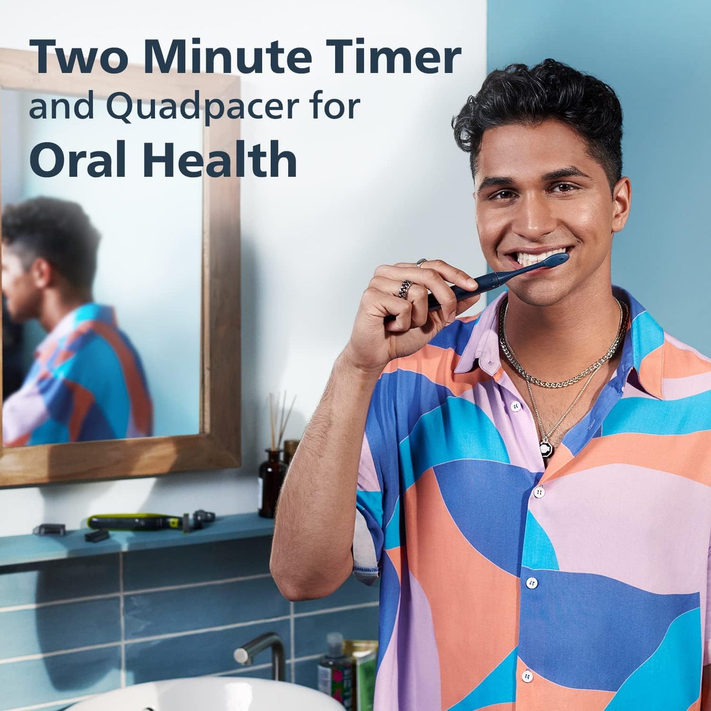 Philips One Electric Toothbrush by Sonicare HY1100/54 - Micro Vibrations, Soft bristles That Gently Polish and whiten teeths, 3 Month Battery Life, 2 Minute Timer and Quadpace Black