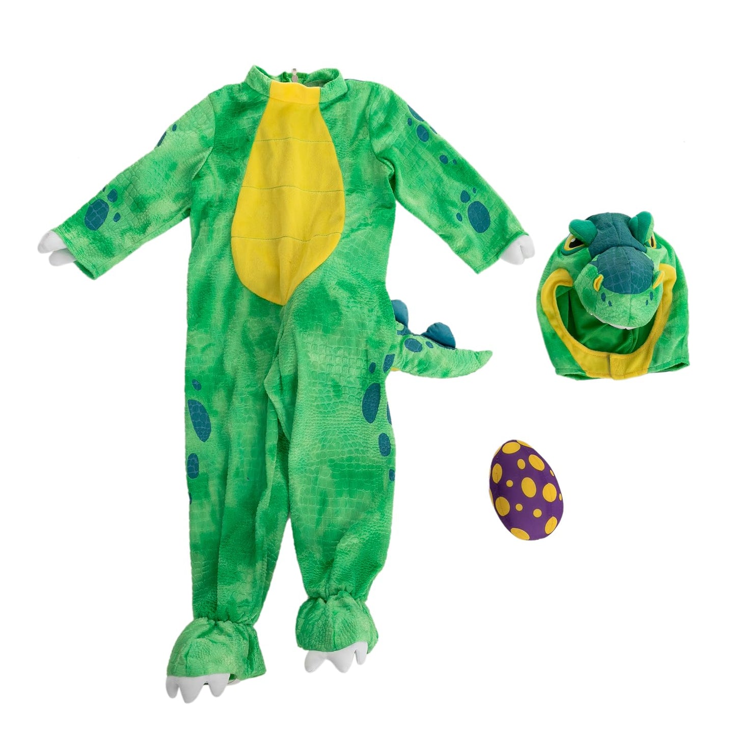 Spooktacular Creations Halloween Dinosaur Costume Kids, T-Rex Costume Outfit with Egg for Toddler Child Dress Up Party