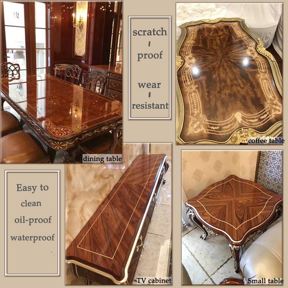 CiCiwind Contact Paper Clear Glossy Self Adhesive Film Covering Removable Protective Film Contact Paper Shelf Drawer Liner Transfer Tape Roll 17.7" x 9.8'