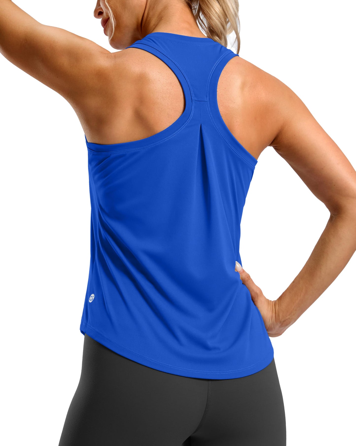 G Gradual Women's Workout Tank Tops Racerback Athletic Yoga Tops Loose Fit Sleeveless Running Gym Sports Shirts for Women(Royal Blue,XL)