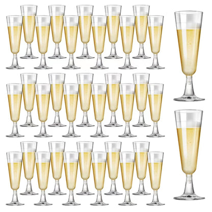 SUREHOME Pink Champagne Flutes Plastic Champagne Glasses Disposable Mimosa Glasses 40 Pack 5 Oz Acrylic Stemware Cocktail Cups Bulk for Valentines Wedding Toasting Engagement Party Supplies