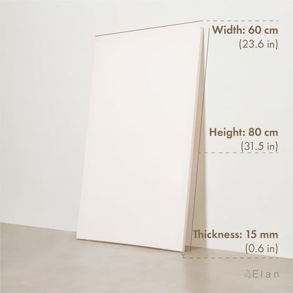 Elan Stretched Canvases 60x80 CM, 4-Pack Large Canvas for Painting 280 GSM, Triple Primed Large Stretched Canvas for Painting 60x80 CM