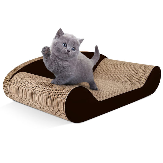 HALOVIE Large Size Cat Scratcher Bed, 20 Inch Cat Scratch Pad Cardboard Sofa Kitten Scratching Board Lounge Couch for Indoor Cats