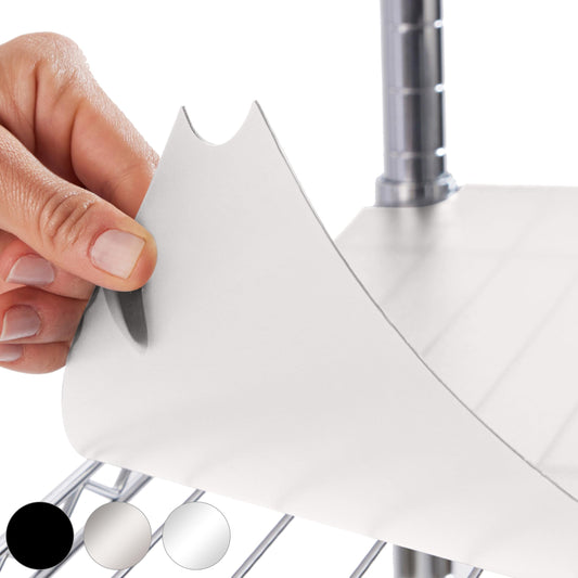 GORILLA GRIP ShelfGuard Wire Shelf Liner Compatible with Amazon Basics Shelving Unit, Set of 3 Waterproof Liners for Organizing Metal Rack Shelves, Kitchen Cabinets, Cupboard, Pantry, 14x24 Clear