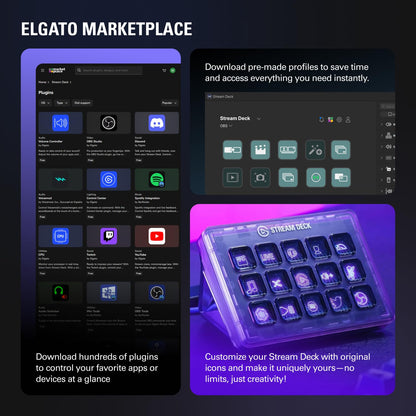 Elgato Stream Deck MK.2 – Studio Controller, 15 macro keys, trigger actions in apps and software like OBS, Twitch, YouTube and more, works with Mac and PC