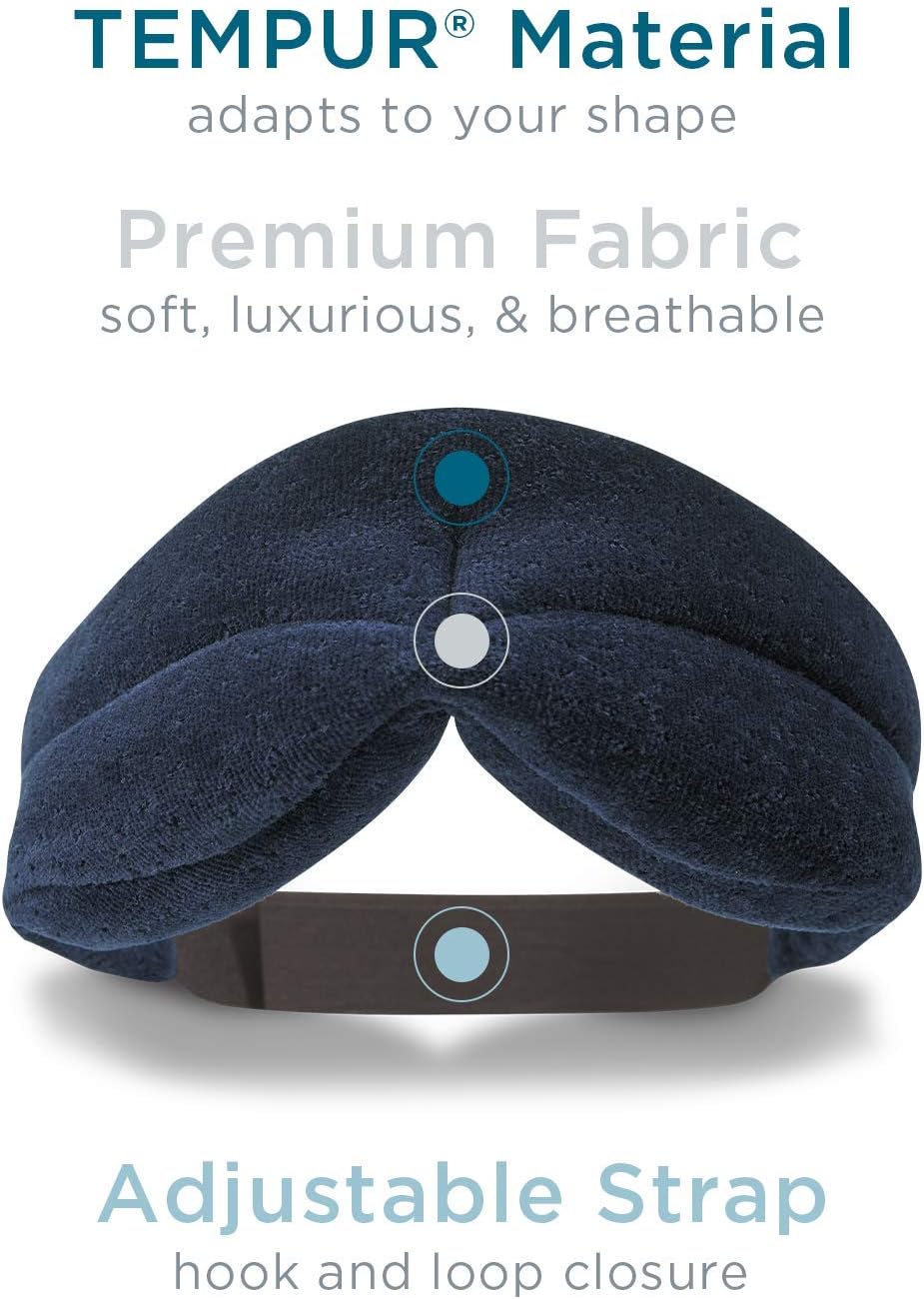 Tempur-Pedic Sleep Mask, One Size, Navy, 1 Count (Pack of 1)
