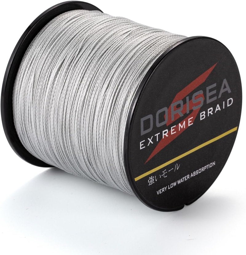 Extreme Braid 100% PE Grey Braided Fishing Line | Abrasion-Resistant, 6-550 lb Test, 109-2187 Yards