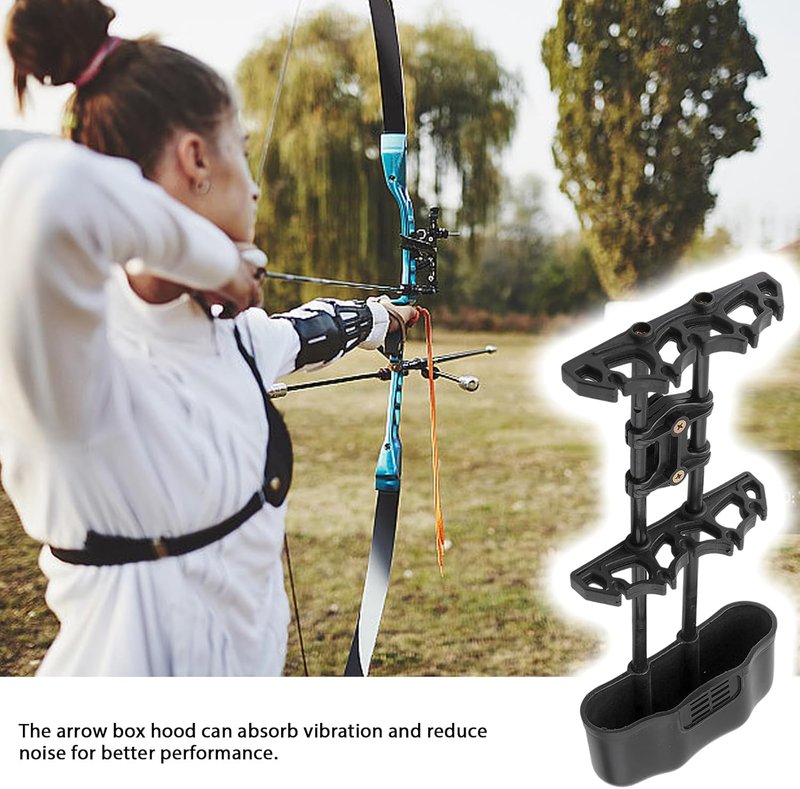 5 Arrows Quiver - Quick Release Left-Handed Vibration Absorbing Holder for Compound & Recurve Bows