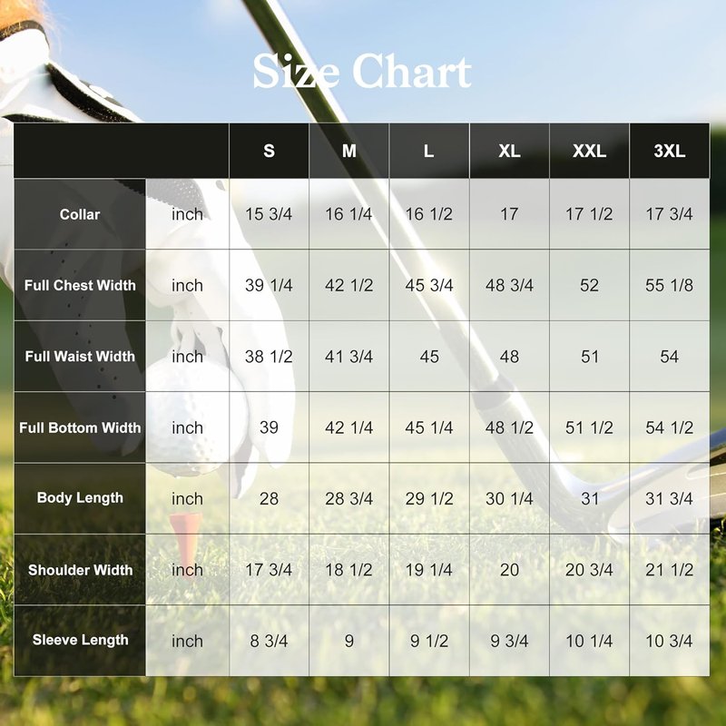 Men's Golf Polo Shirts - Casual Moisture-Wicking Quick-Dry Short Sleeve | Comfortable Fit