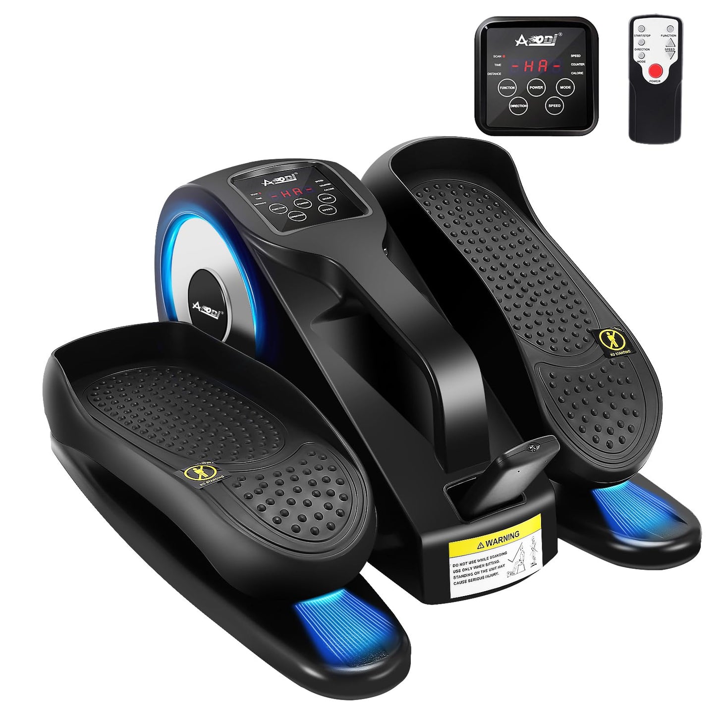 AODI Under Desk Elliptical Machine, Ellipse Leg Exerciser for Seniors Adults, Adjustable Speeds Elliptical Trainer with Remote Control, Quiet & Portable Mini Seated Pedal Exerciser for Home Office Use