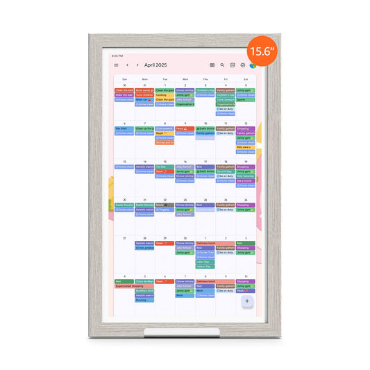 ApoloSign Digital Calendar: Electronic Calendar, Smart Touchscreen Interactive Display for Chore Chart, Family Schedules Planner, Supports All Apps via Google Play (Gray, 15.6-inch)