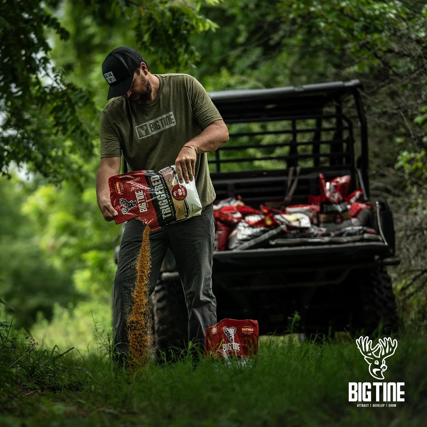 Big Tine Triggered Protein and Mineral Deer Attractant, Cherry Flavor, 5 lbs Bag, Great Addition to Wildlife Feed, Long Lasting Scent, Packed with Vitamins and Minerals