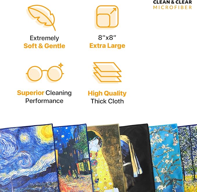 Extra Large Classic Art Collection II, Microfiber Cleaning Cloth