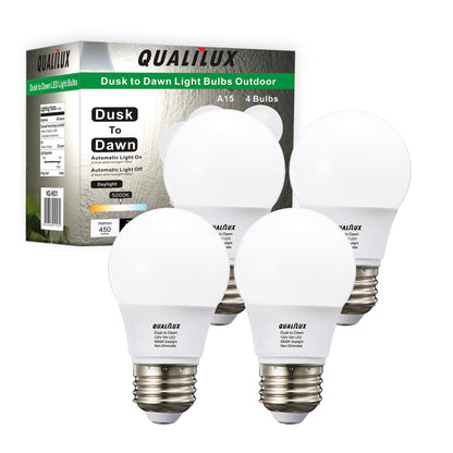 Dusk to Dawn Light Bulbs, Auto On/Off Light Sensing LED Bulbs Outdoor, Vintage Amber, Edison ST19 2-Pack, 6.5W 700LM 60W Equivalent, HQ-H027