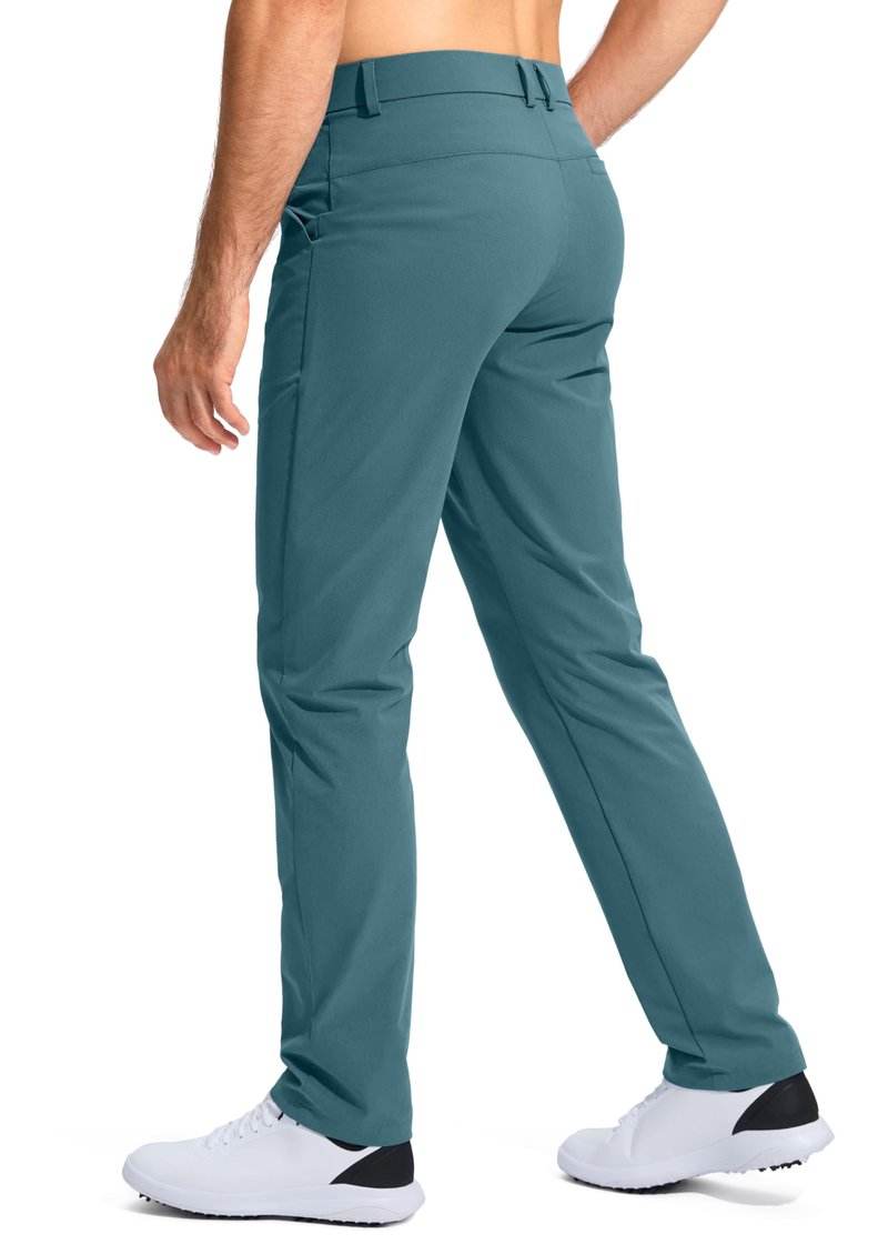 Pudolla Men's Golf Pants Stretch Work Pants for Men Dress Comfy Pants 32 Lightweight Quick Dry Casual Trousers(Vivid Blue 30Wx32L)