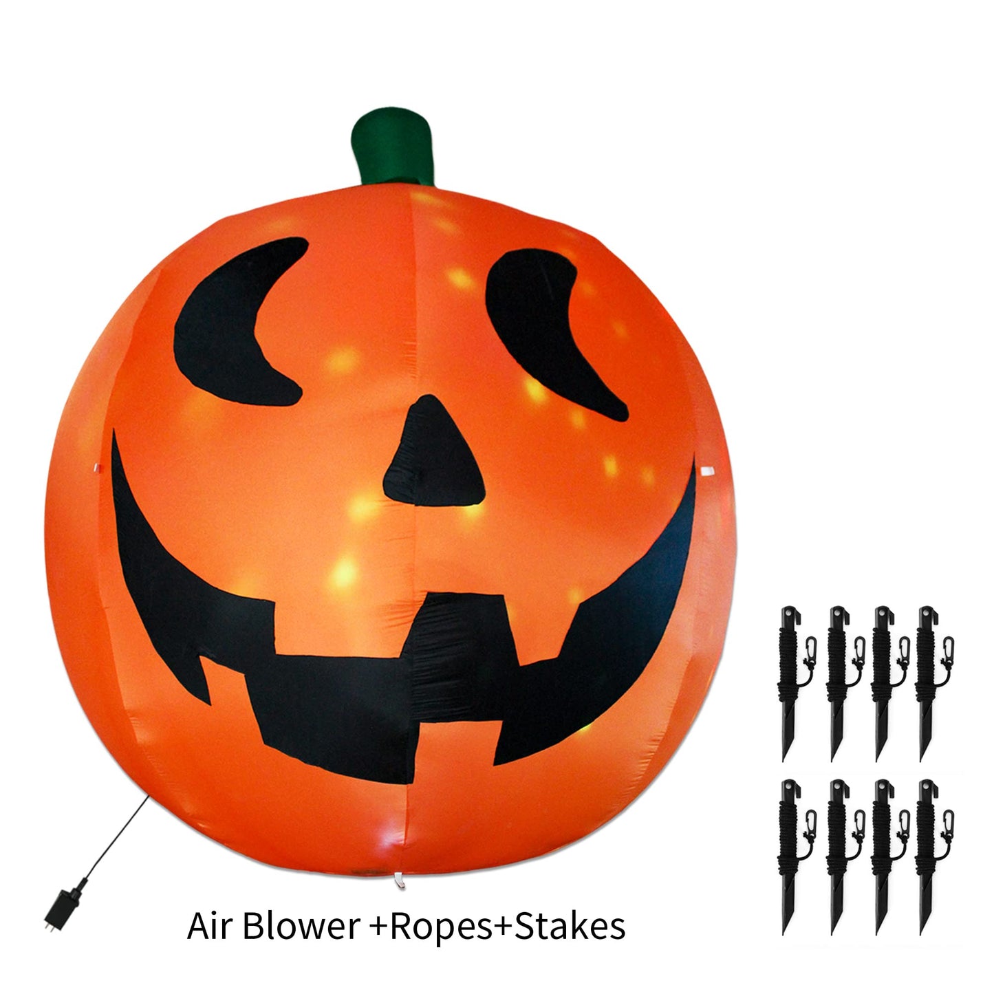 AJY 10 Feet Halloween Inflatable Giant Pumpkin with Build-in LEDs Blow Up Inflatables for Halloween Party Indoor Outdoor Blow Up Decoration Yard Garden Lawn Decorations