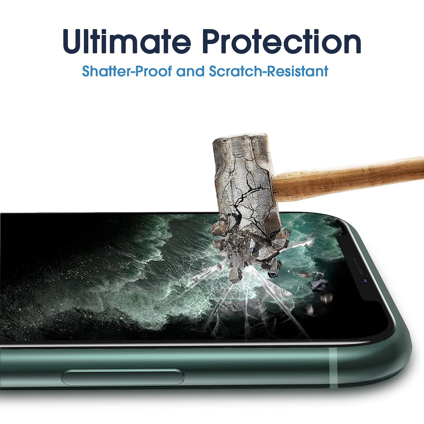 amFilm Auto-Alignment OneTouch for iPhone 16 [6.1''] Screen Protector + Camera Lens Protector, Tempered Glass, 30 seconds Installation, Bubble Free, Case Friendly, Anti-Scratch [2+2 Pack]