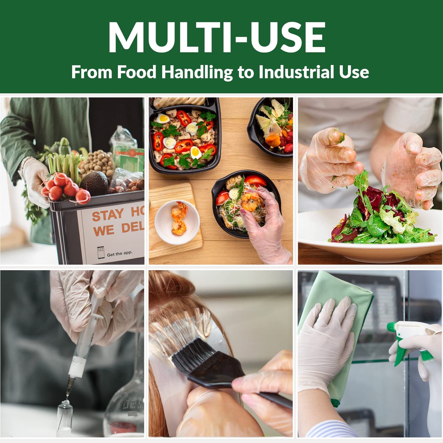 GORILLA SUPPLY Disposable Heavy Duty Vinyl Gloves, Small, 100 Count, White, Unisex