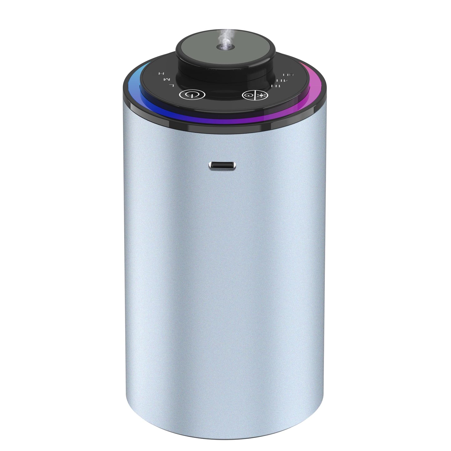 Waterless Essential Oil Diffuser, Diffuser,Portable Aromatherapy Diffuser,Light Show,3 Countdown Timers & 3 Mist Levels for Home, Room, Car, Office (Black)