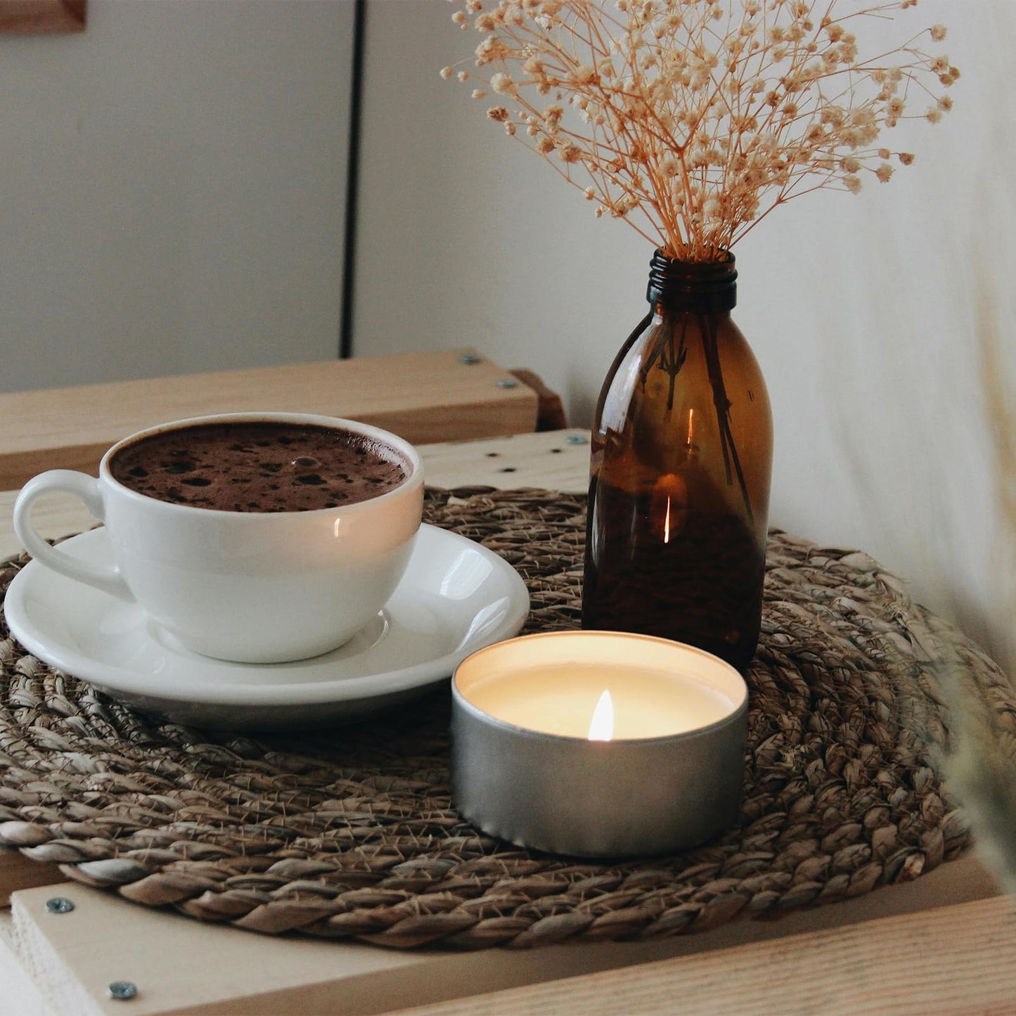 Ledivion Tea Lights Candles 8 Hour Long Burn Time White Unscented 100 Pack