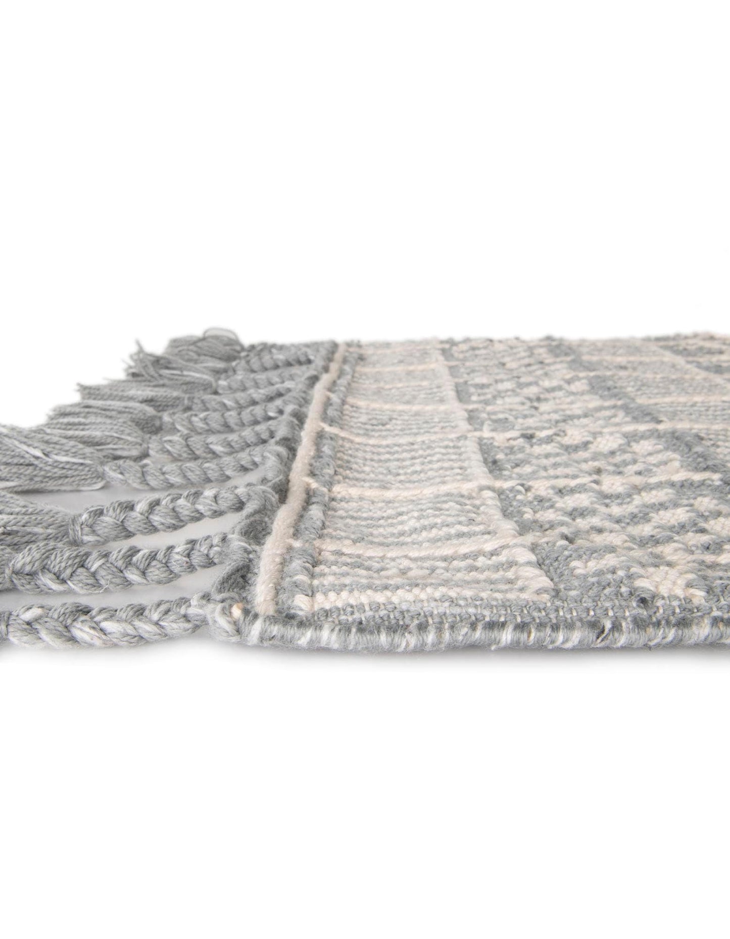 Rugs.com - Eco Bohemian Indoor Outdoor Rug – 9' x 12' Cool Gray Easy-Clean Rug – Sustainable Recycled Material for Patios, Decks, and Porches