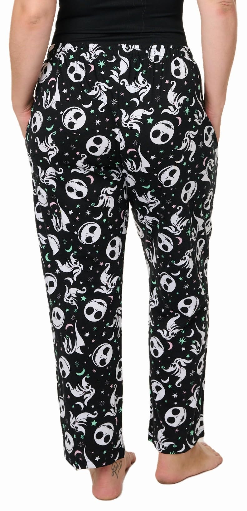 Disney Womens Lounge Pants Pajama Bottoms AOP (Jack Skellington & Zero, 3X)