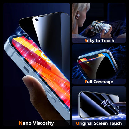 UniqueMe for iPhone 16 Pro Screen Protector - [Military Grade Shatterproof & 9H+ Hardness] Screen Protector 16 Pro Tempered Glass Full Coverage Protection, Easy Installation, 2 Packs