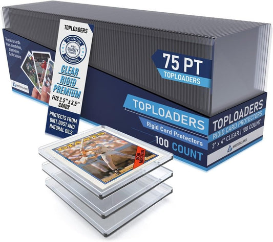 Premium Seamless 20PT Top Loaders - Thick Card Holders for Trading Cards | Hard Plastic Sleeves, 360PT Size