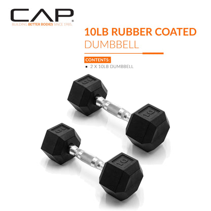 CAP Barbell Coated Dumbbell Weight | Multiple Options Pairs & Sets