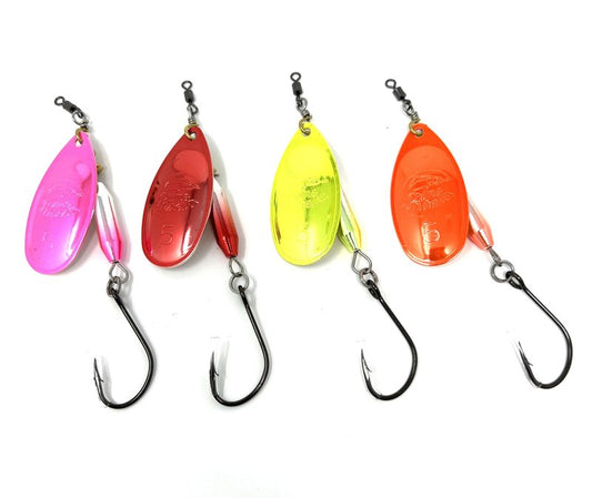 Prime Lures Weighted Fishing Spinners Real Silver (Xcite Pack A, #3)