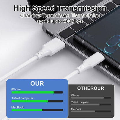 4 Pack Charging Cable 60W 3.1FT(2 Pack USB to USB C Cable and 2 Pack USB C to USB C Cable) Type C 60W Fast Charging Cable for iPhone 17 Series/16 Series/15 Series,iPad,AirPods,Watch,Samsung and More