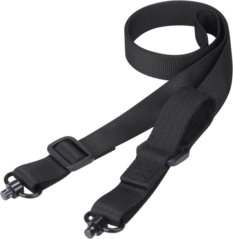 Two Point Sling - Quick Adjust Tactical Sling with QD Swivel for Hunting | Black