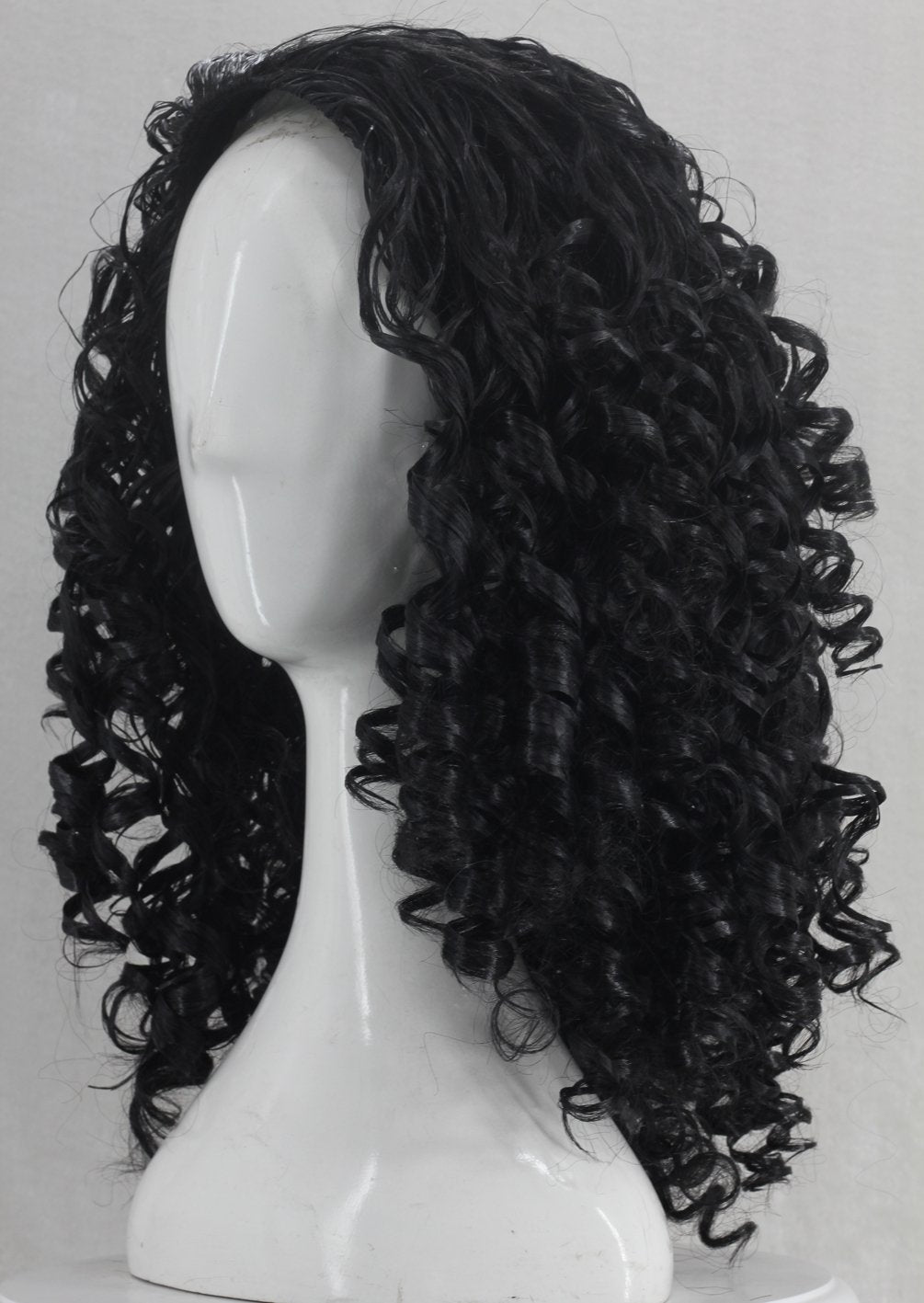 Angelaicos Unisex Wavy Halloween Costume Full Wig Long Dark Brown (Men's Wig)