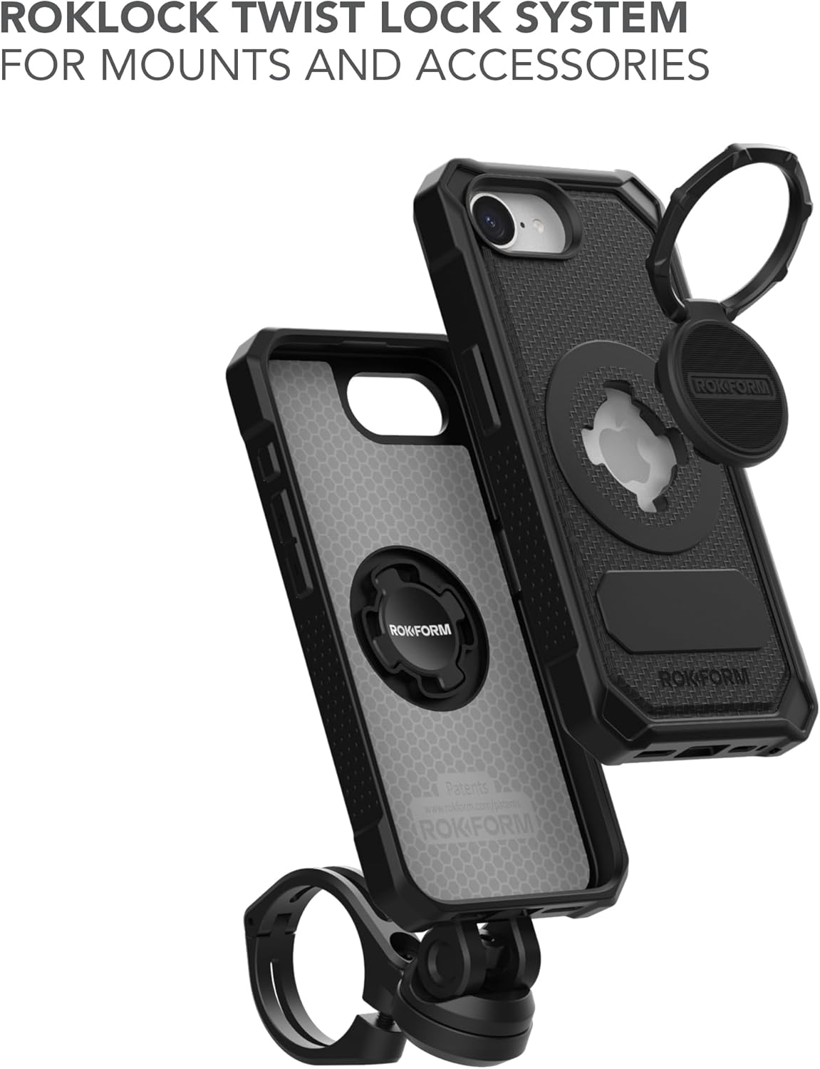 Rokform Rugged Case Compatible with iPhone 16 Pro Max, Magnetic Cover (Black)