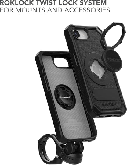Rokform Rugged Case Compatible with iPhone 16 Pro Max, Magnetic Cover (Black)
