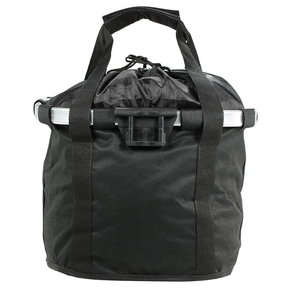 Redlution Bicycle Bike Detachable Cycle Front Canvas Basket Carrier Bag Pet Carrier Aluminum Alloy Frame Pet Carrier (black)