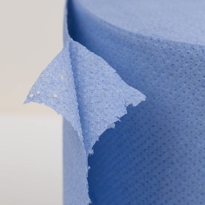 Blake & White Centrefeed Blue Rolls 6 Pack - Purely Smile 2 Ply Tissue Roll for Wiping Surfaces & Drying Hands - 400 Sheets Strong & Ultra Absorbent Blue Roll | PS1214