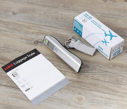 Digital Luggage Scale, WGGE Travel Luggage Weight Scale, Max 110lbs/50kg Baggage Scale with Backlit LCD Display