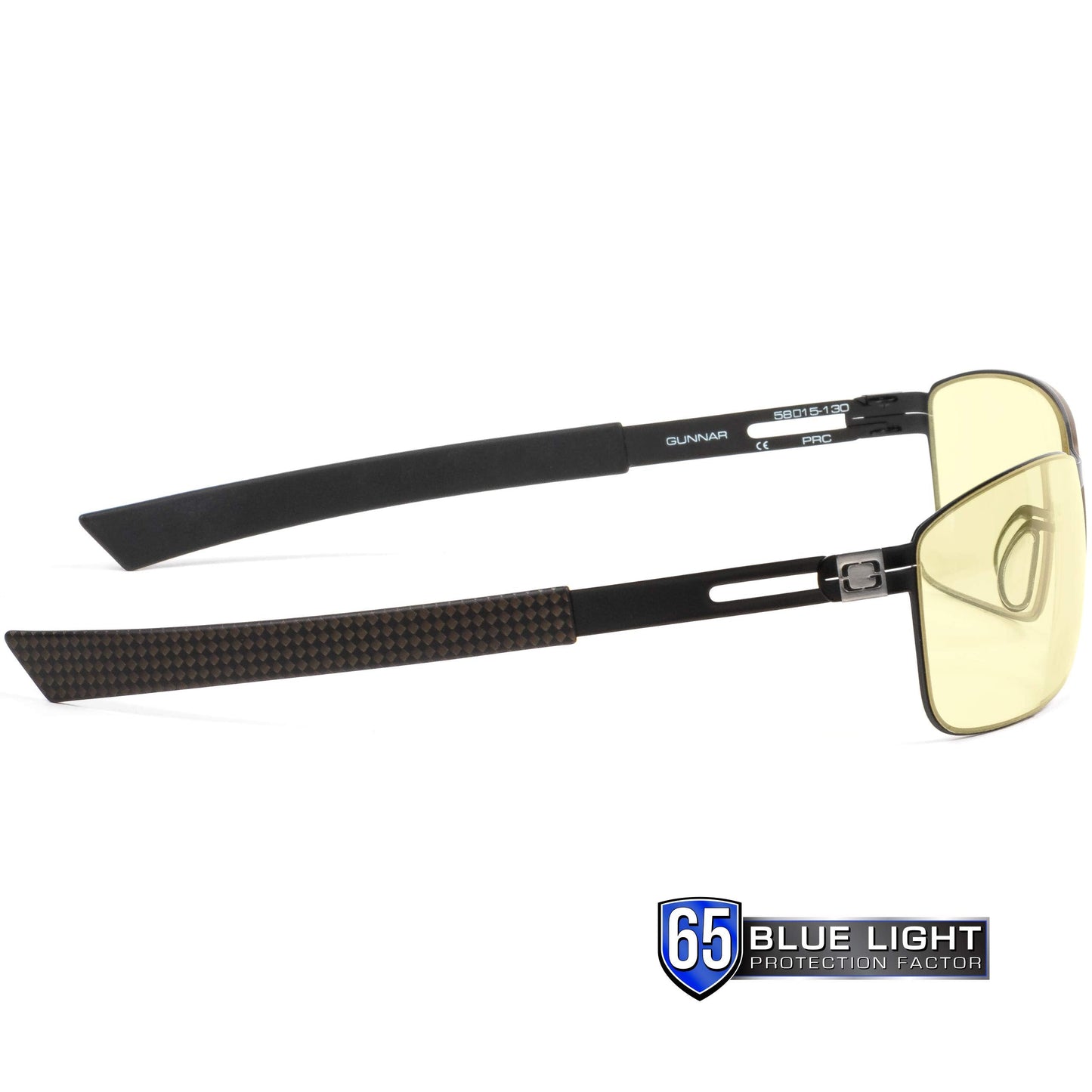 GUNNAR - Premium Gaming and Computer Glasses - Blocks 65% Blue Light - Vayper, Onyx, Amber Tint