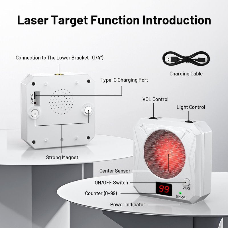 ROTSGNEE 9mm Training Cartridge Laser Target for Dry Fire Training System